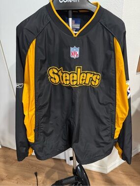 NFL Black and Gold Team Apparel Jacket with Reebok Label